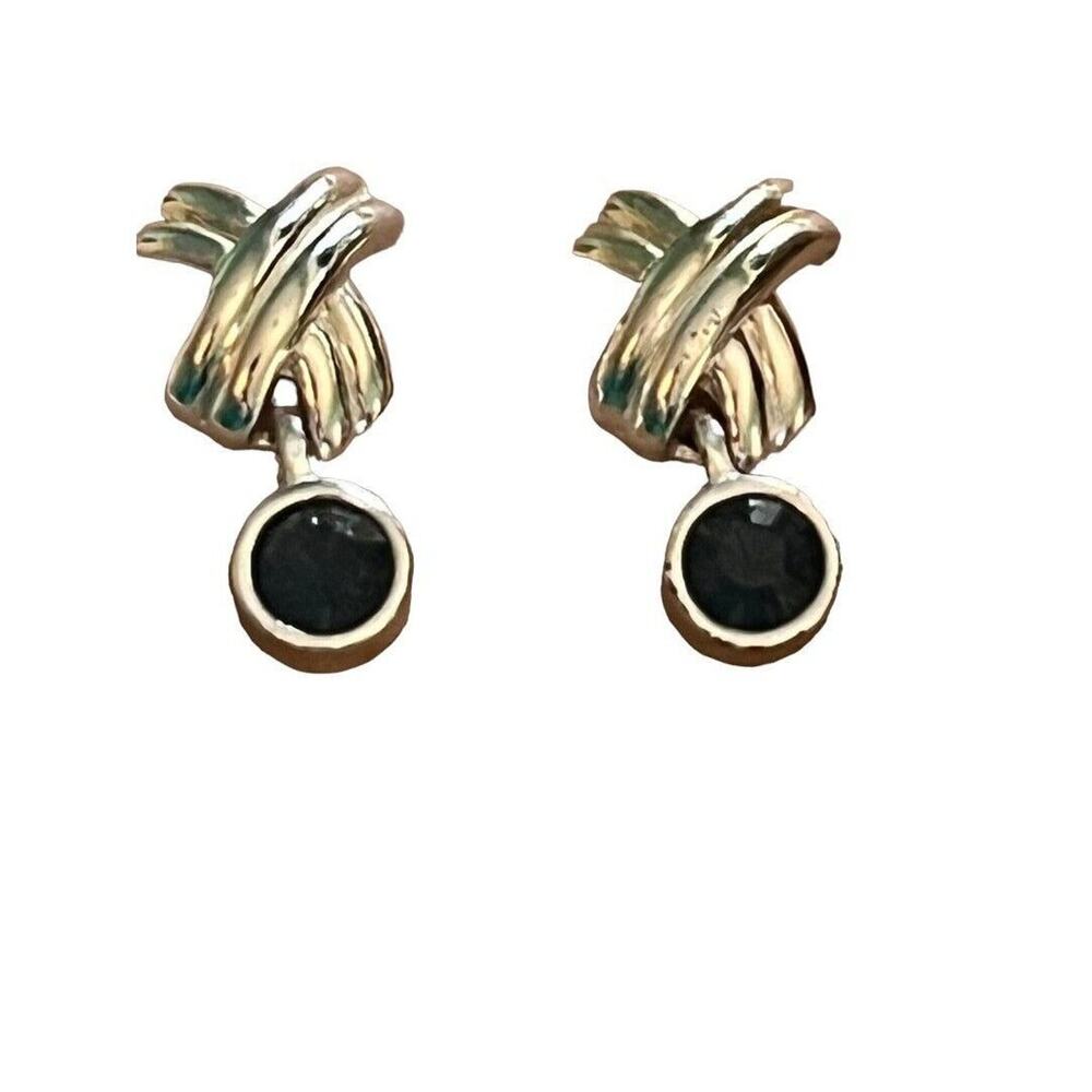 Silvertone Knocker Style XO Earrings Post Pierced